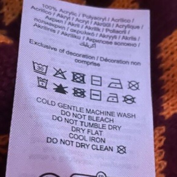 NWT Noisy May Orange Cropped Pullover Sweater Fits Small - Picture 5 of 5